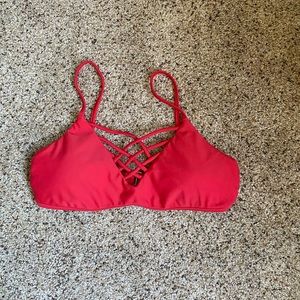 Red hollister bikini top